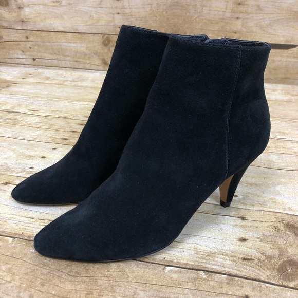 Dolce Vita Shoes - Dolce Vita Black Suede Dee Kitten Heel Booties